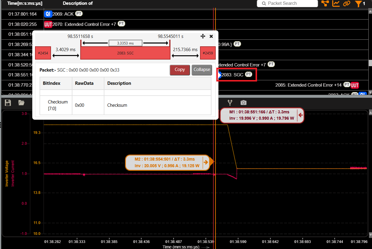 Figure 1: SGS Response packet shown in MPP TPT Compliance Test Software